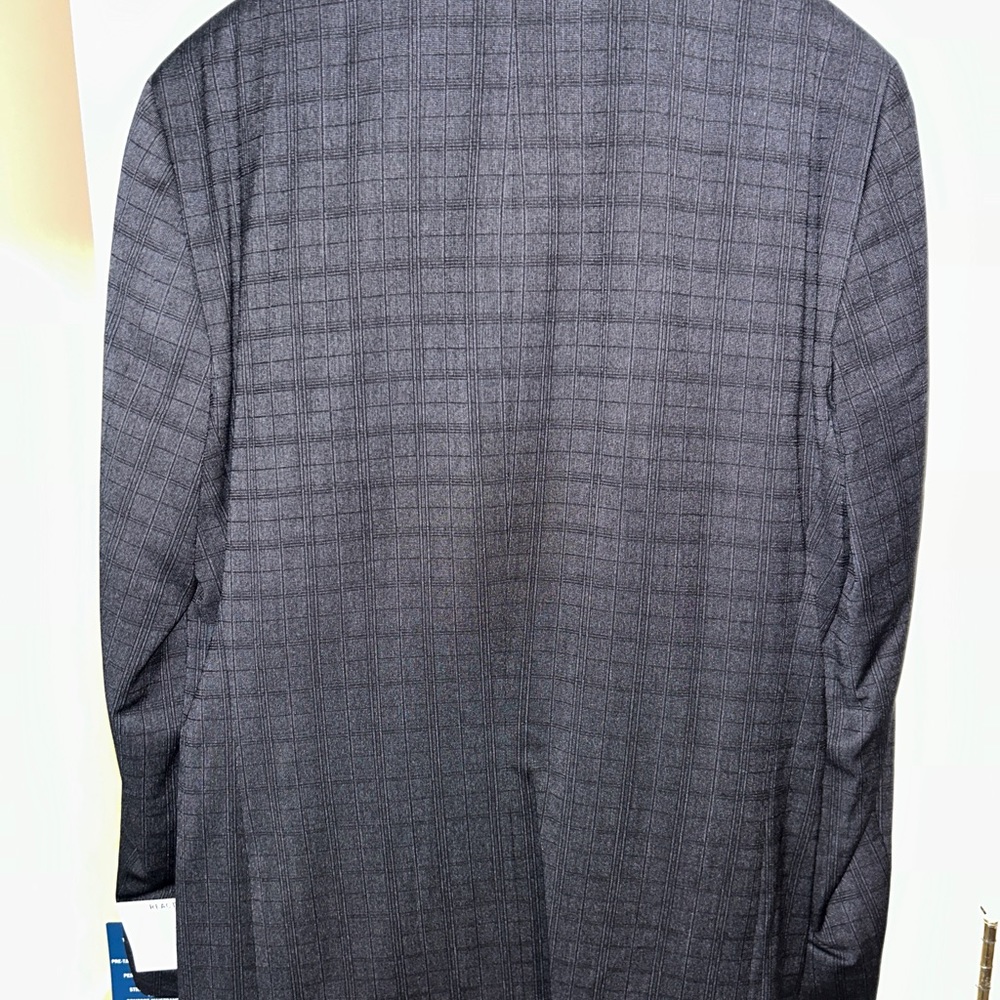 NWT Men's 40R Charcoal Plaid Kenneth Cole 2 Piece Suit - Picture 6 of 6